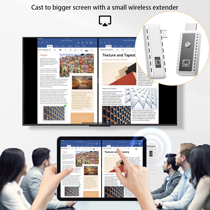 Type C Port Wireless HDMI Extender 30 Meters Long Range_New Arrivals_Hoom